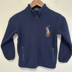 Ralph Lauren Kids Navy Full-Zip Fleece Size 6 Timeless Classy Style